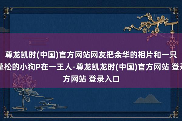 尊龙凯时(中国)官方网站网友把余华的相片和一只毛发蓬松的小狗P在一王人-尊龙凯龙时(中国)官方网站 登录入口